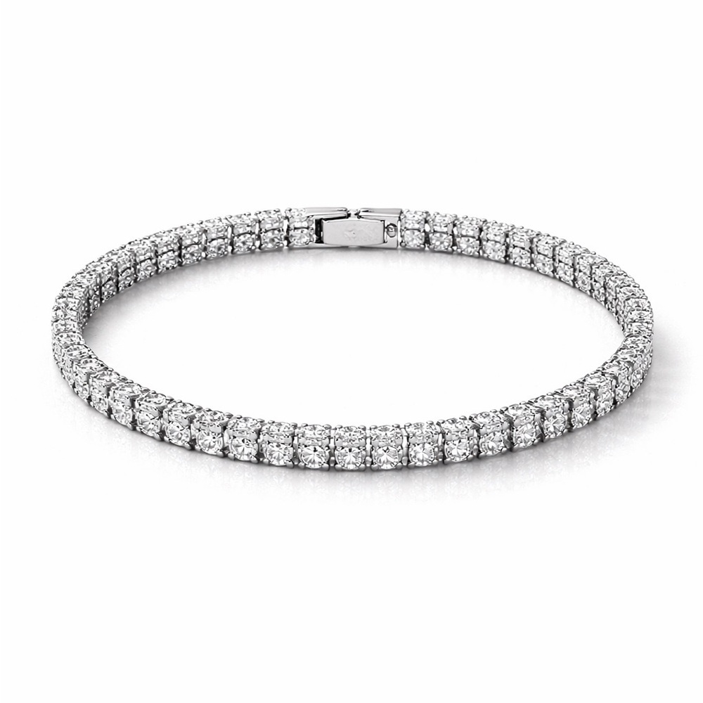 Classic White Gold Diamond Tennis Bracelet - Sparkling White